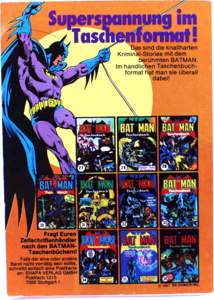 DC Comics Batman Comic Taschenbuch Nr. 37 (1987) von Ehapa